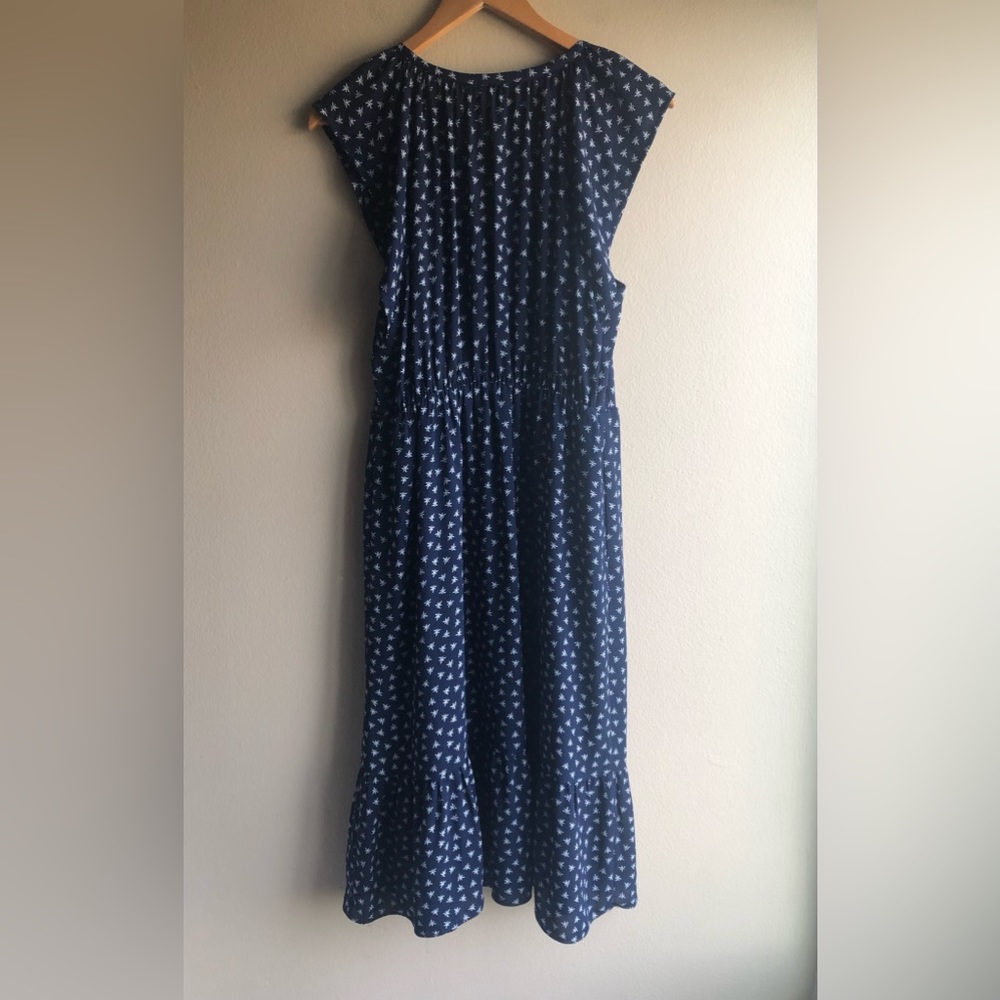 J.Crew Women Maxi Blue Blouse Dress Size Medium - Picture 7 of 13